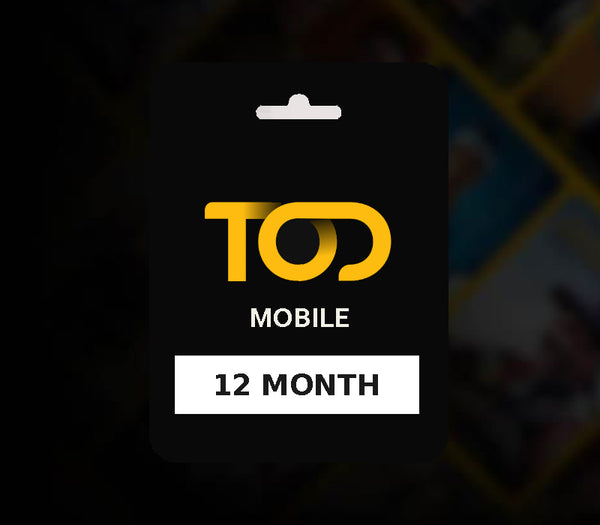 TOD TV Mobile 12 Month Subscription Key QA
