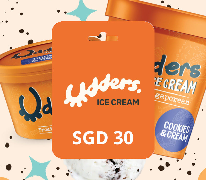 Udders Ice Cream SGD 30 Gift Card SG