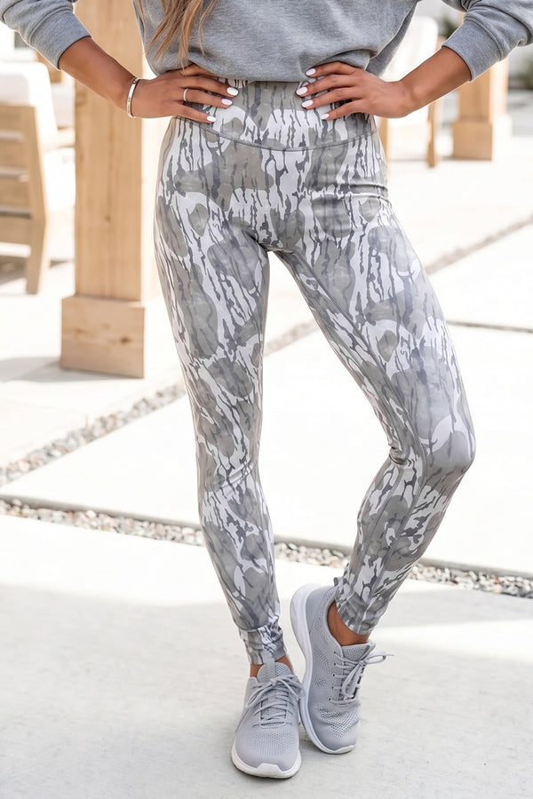 Leggings femme camouflage, taille haute — multicolore
