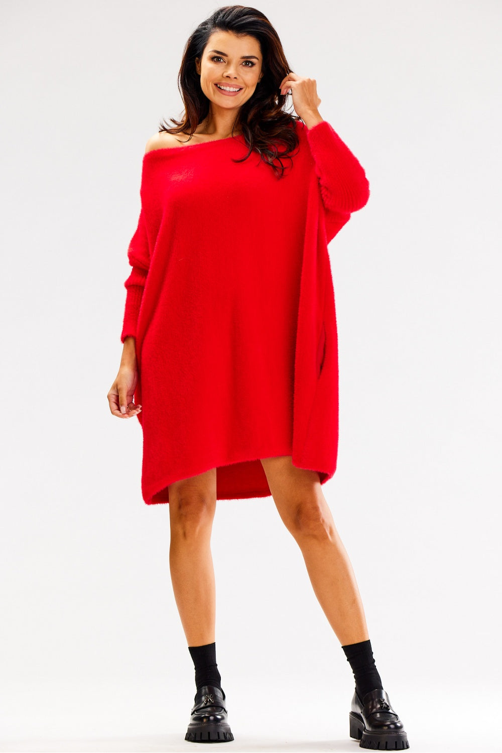 Pull femme awama Chandail Long Chandail — rouge