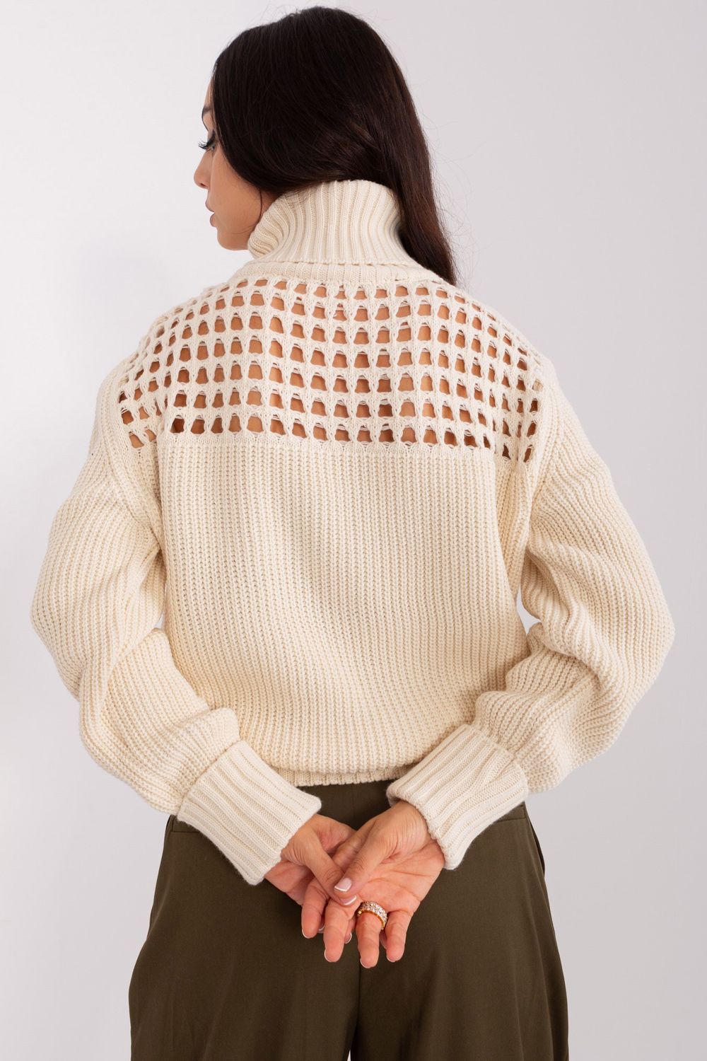 Pull femme Factory Price Col Roulé Col — beige