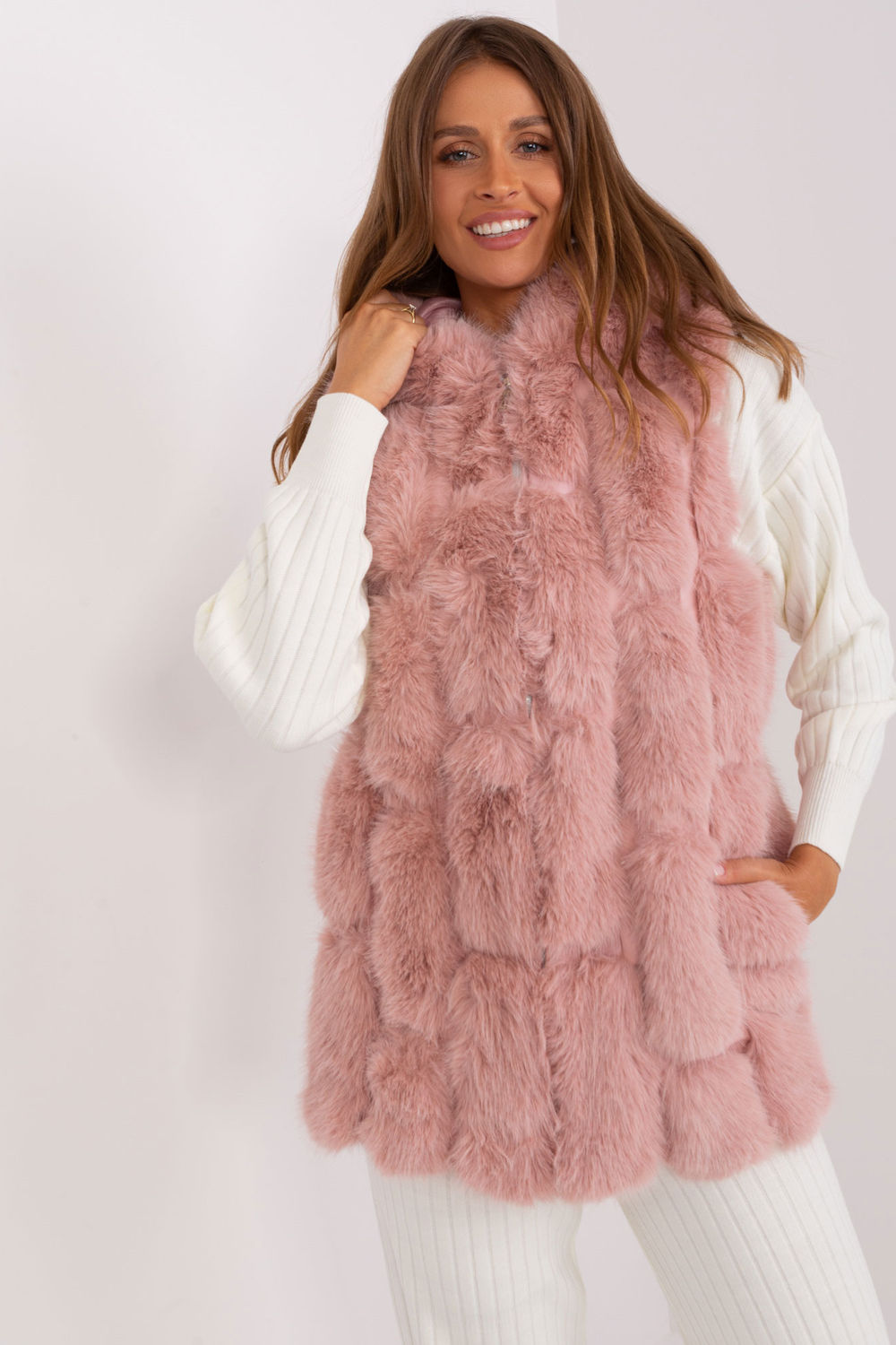 Gilet femme AT — rosé