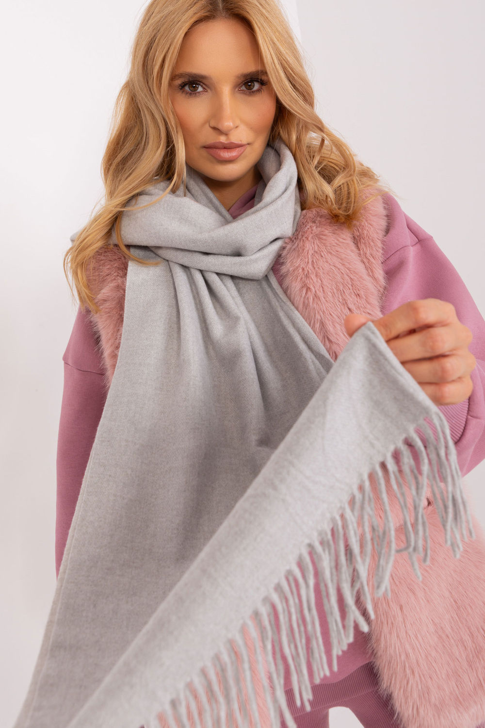 Châle femme AT — gris