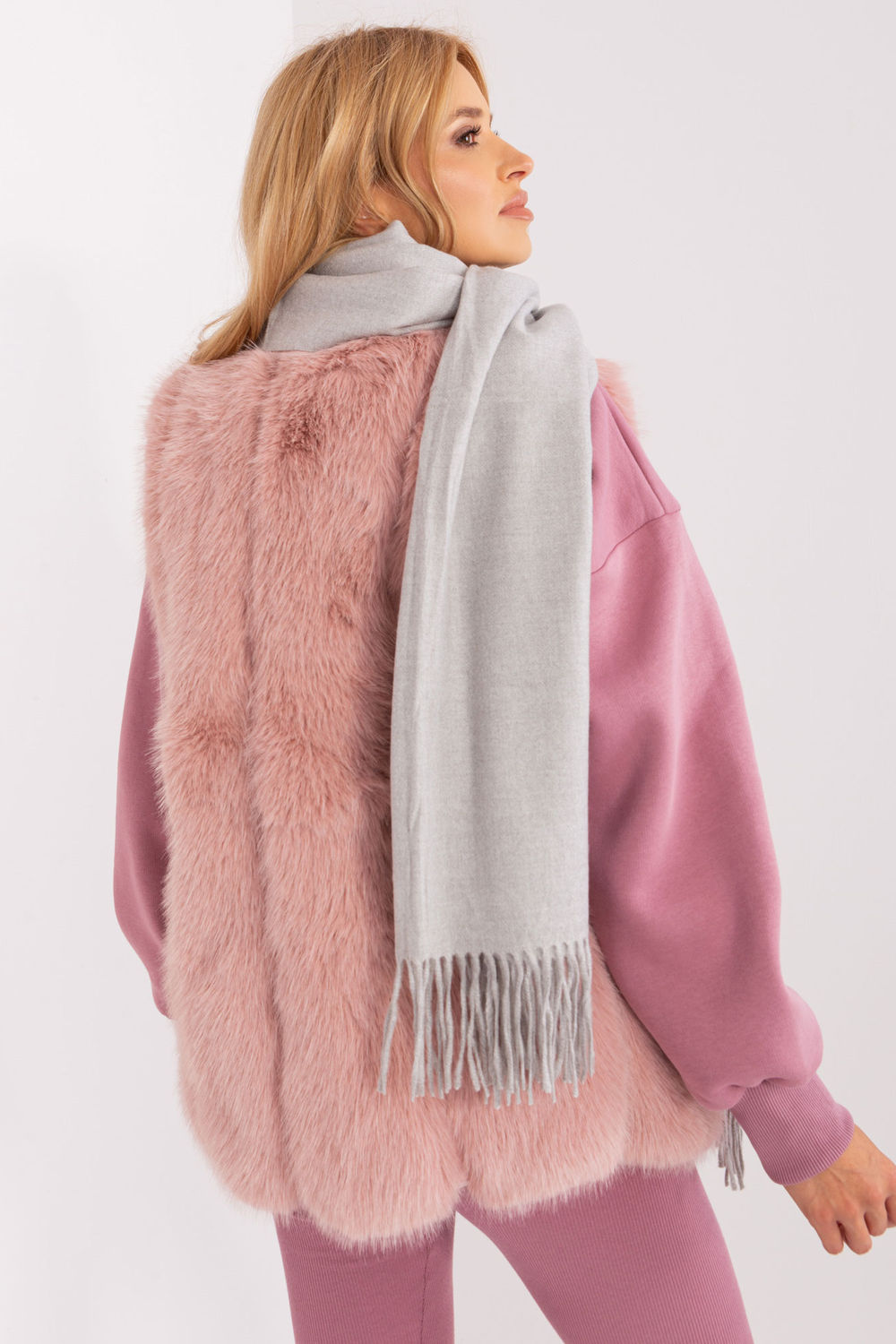 Châle femme AT — gris