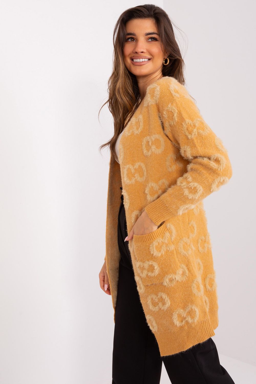 Cardigan femme AT — brun