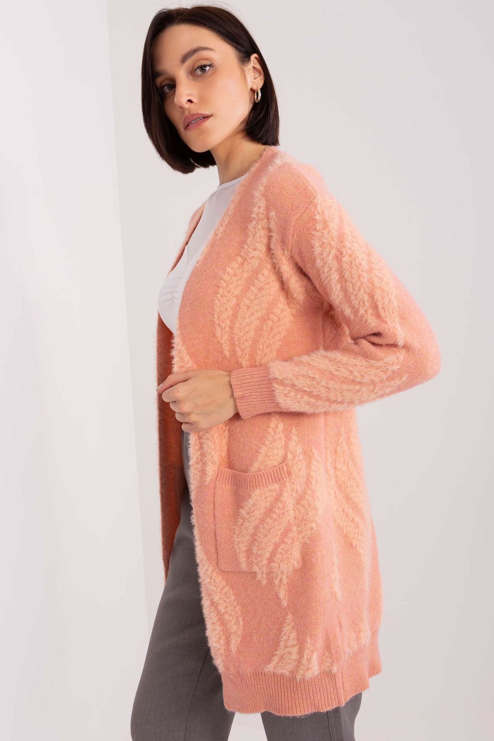 Cardigan femme AT — rosé
