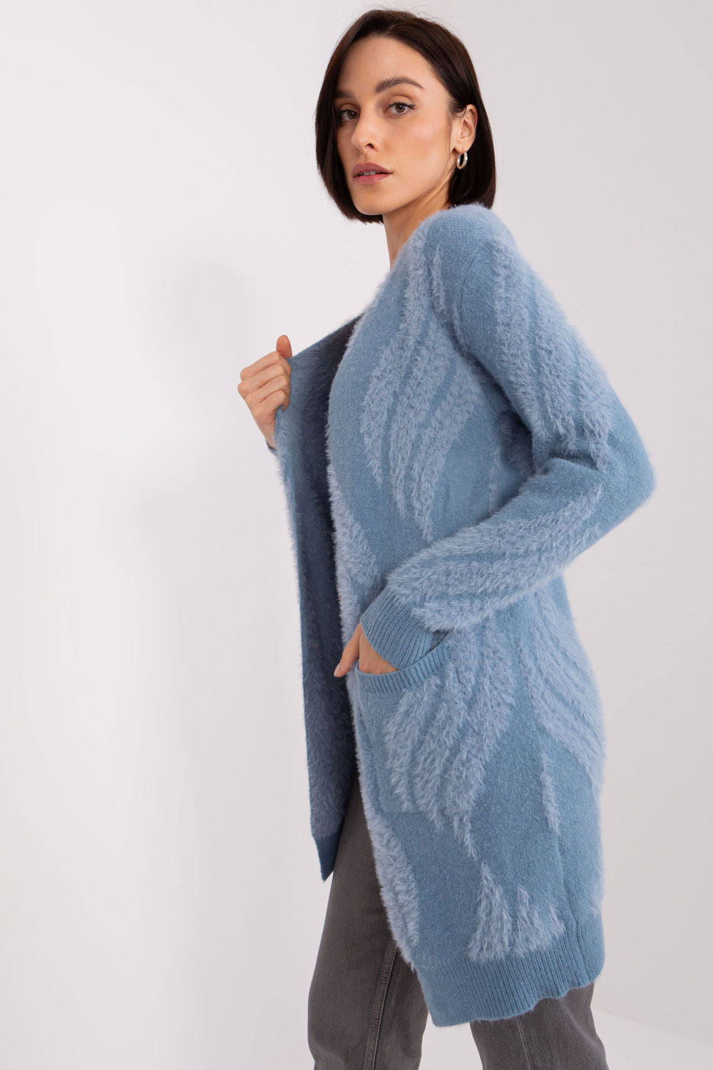 Cardigan femme AT — bleu