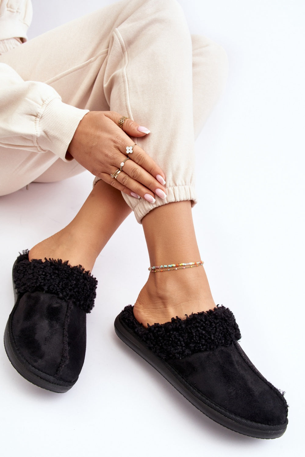 Pantalon femme Step in style Pantoufles Pantoufles — noir