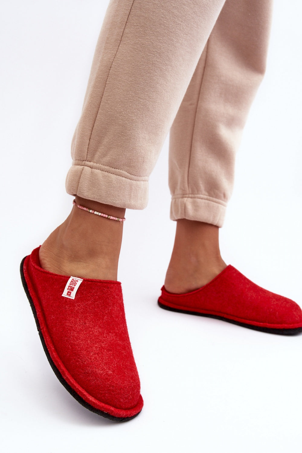 Pantalon femme Step in style Pantoufles Pantoufles — rouge