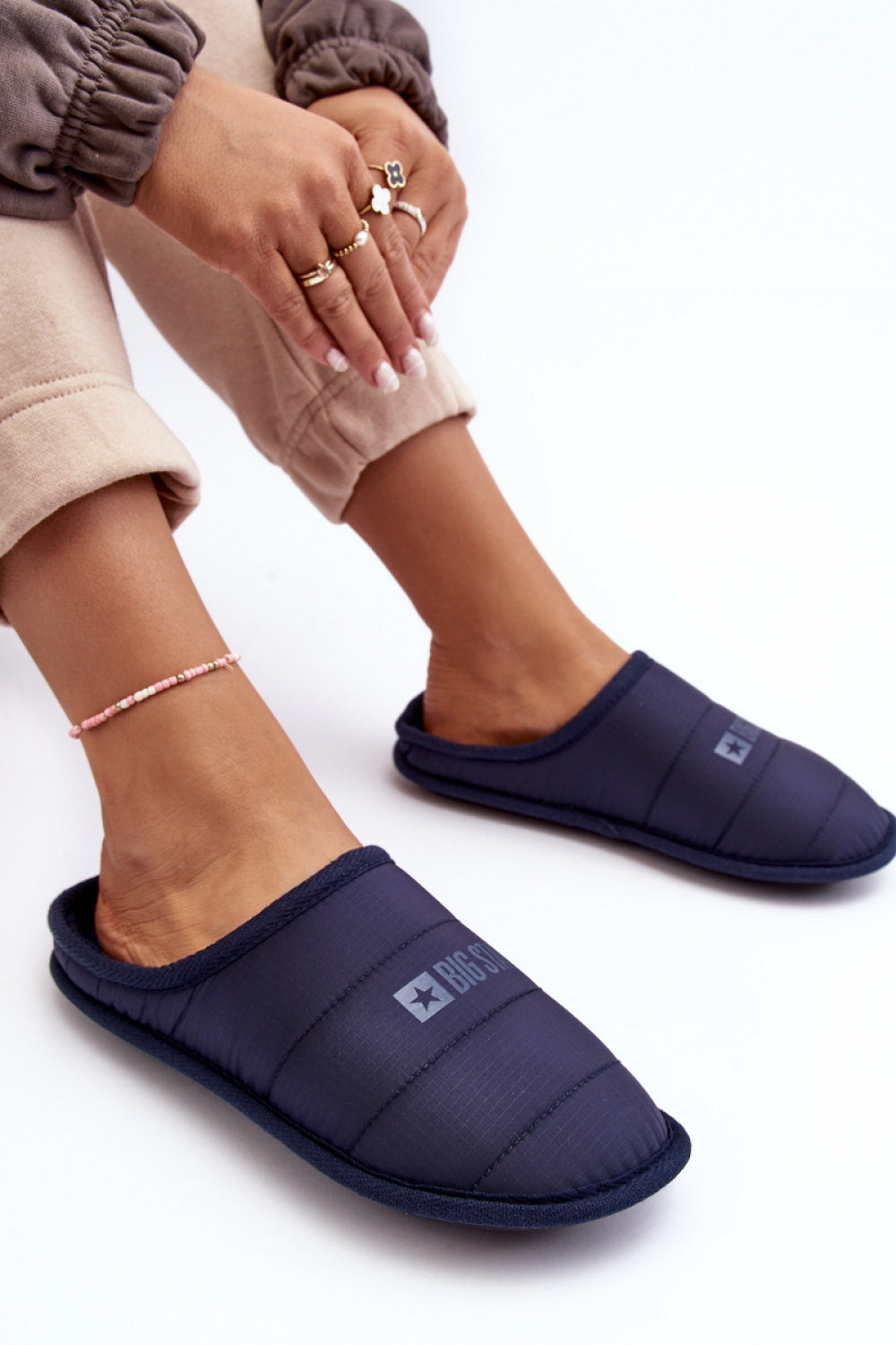 Pantalon femme Step in style Pantoufles Pantoufles — bleu marine