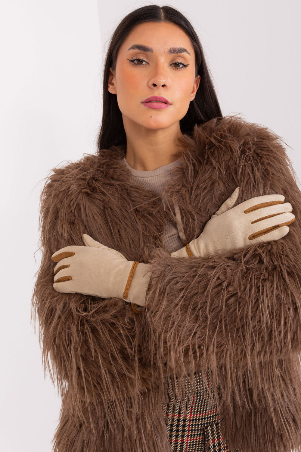 Gants femme AT — beige