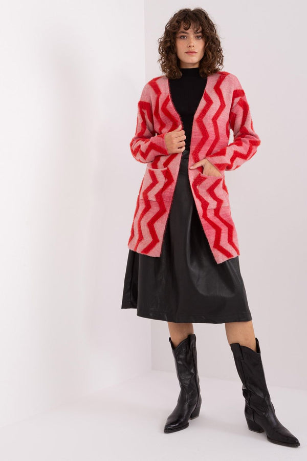 Cardigan femme AT — rouge