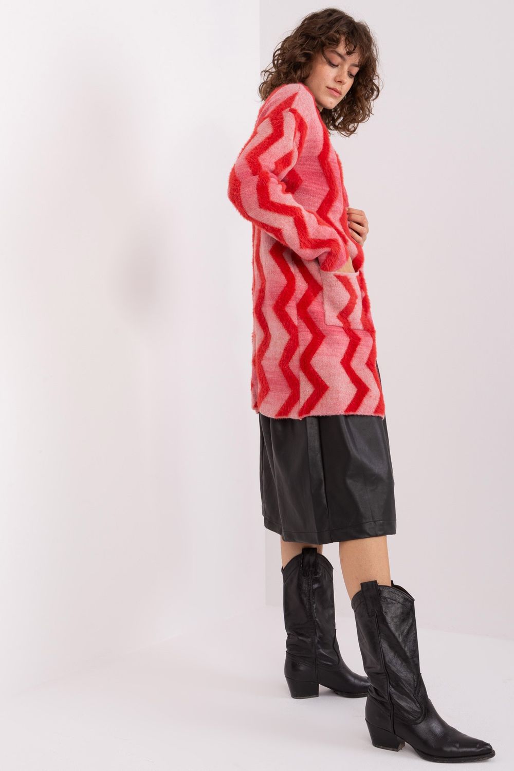 Cardigan femme AT — rouge