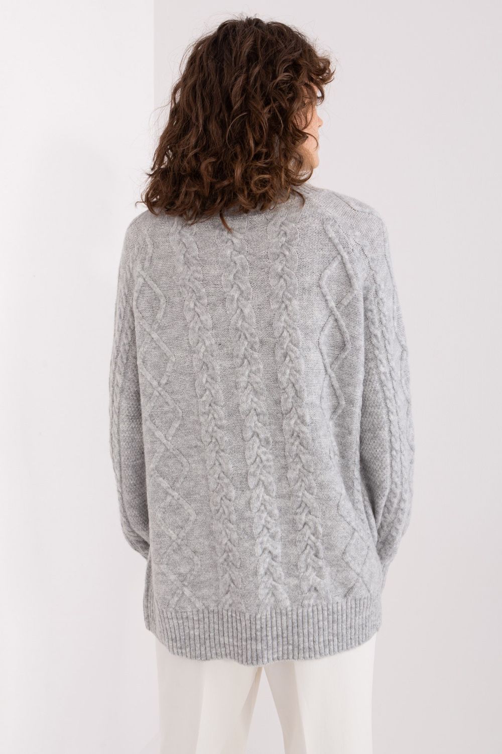 Pull femme AT Col Roulé Col — gris