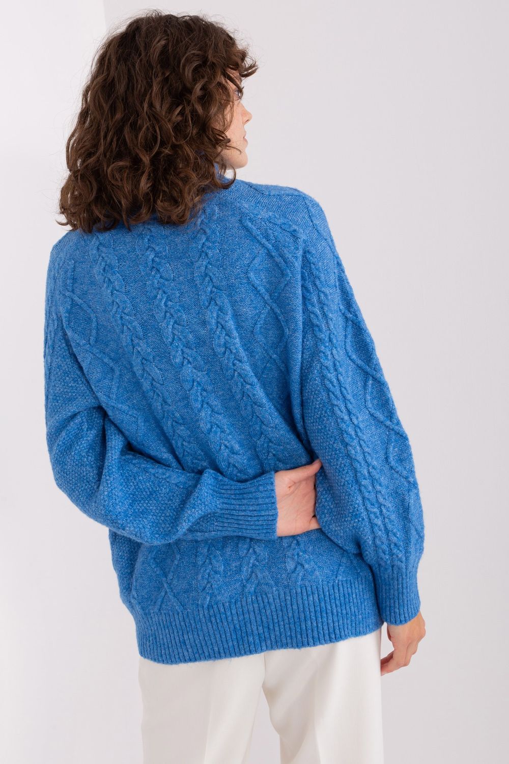 Pull femme AT Col Roulé Col — bleu