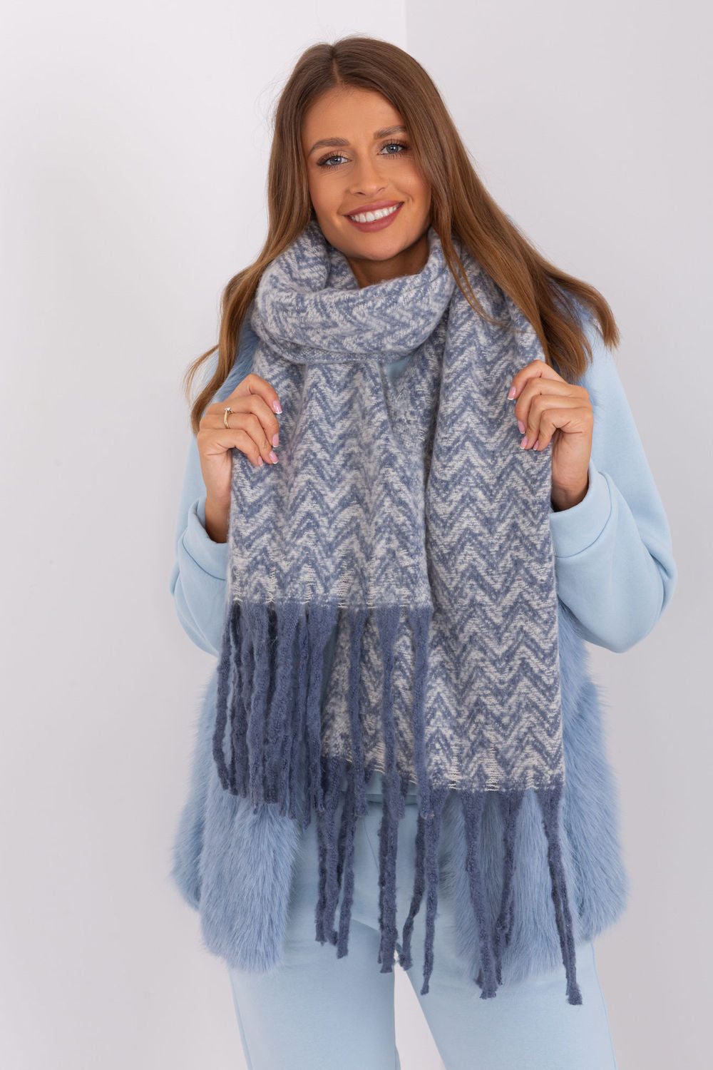Châle femme AT — bleu