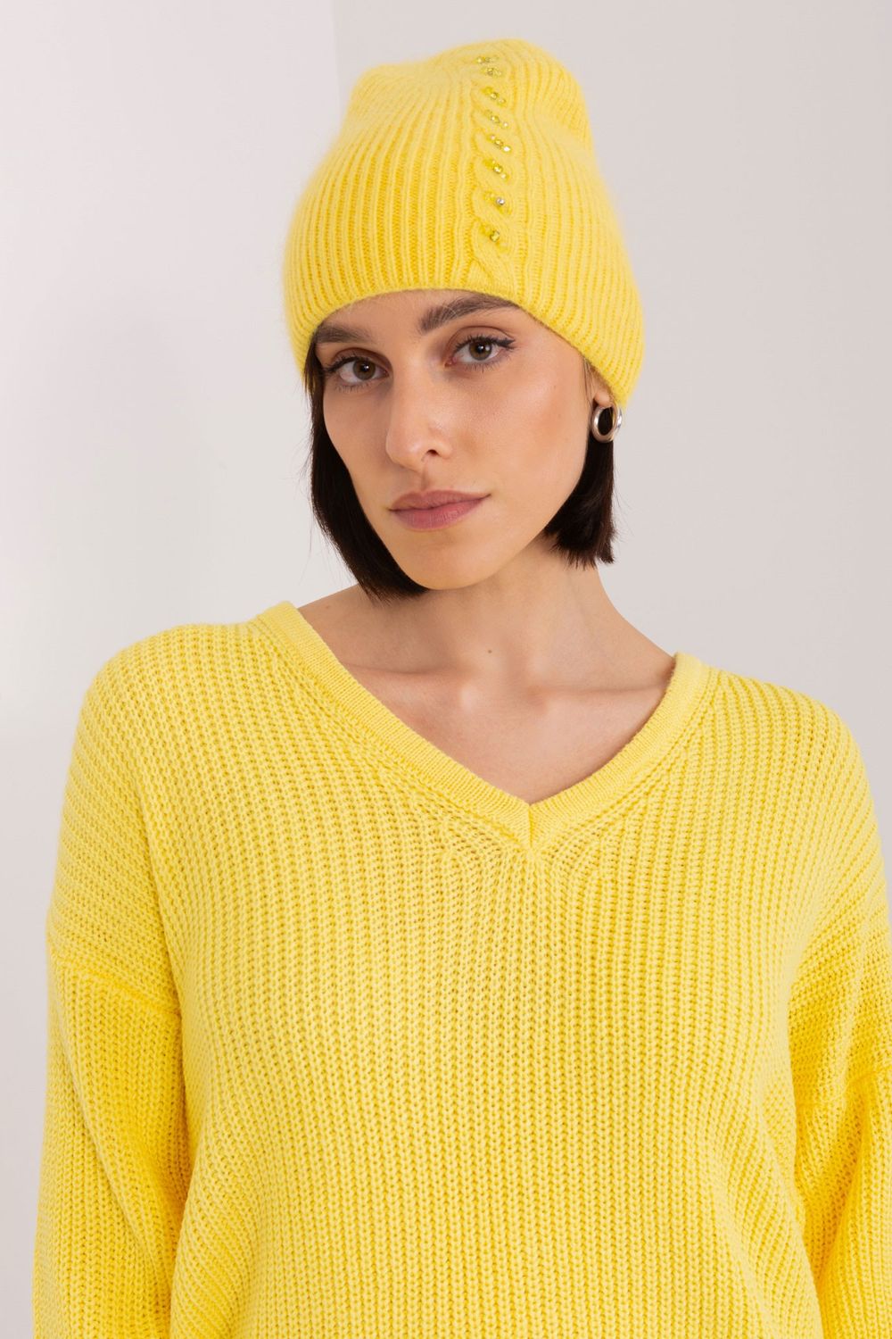 Bonnet femme AT — jaune