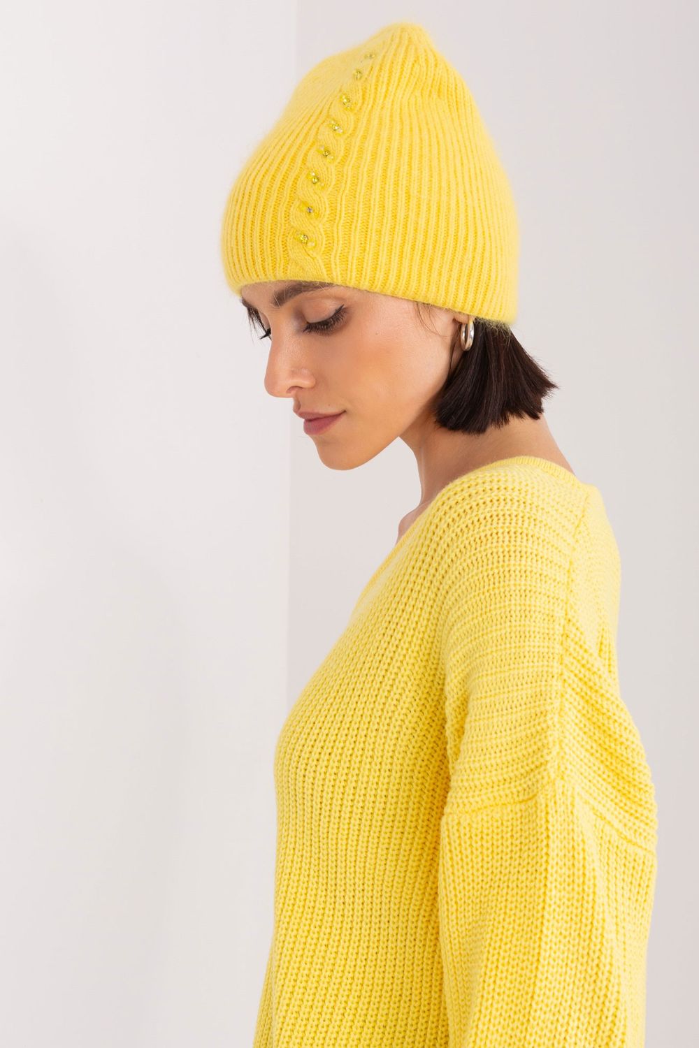Bonnet femme AT — jaune