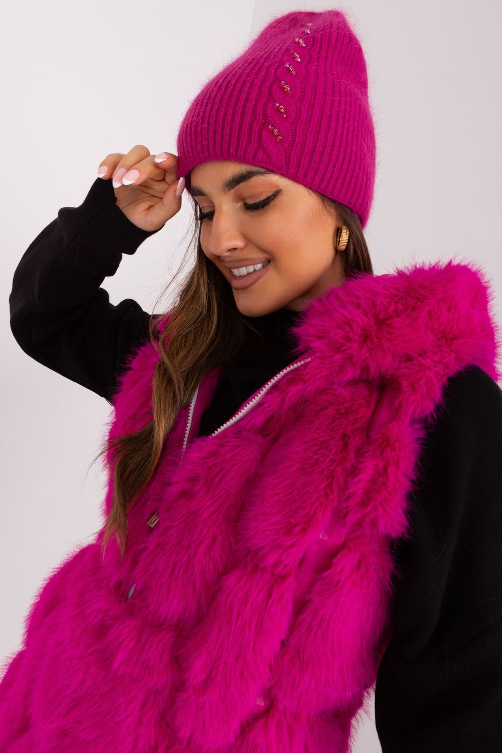 Bonnet femme AT — rosé