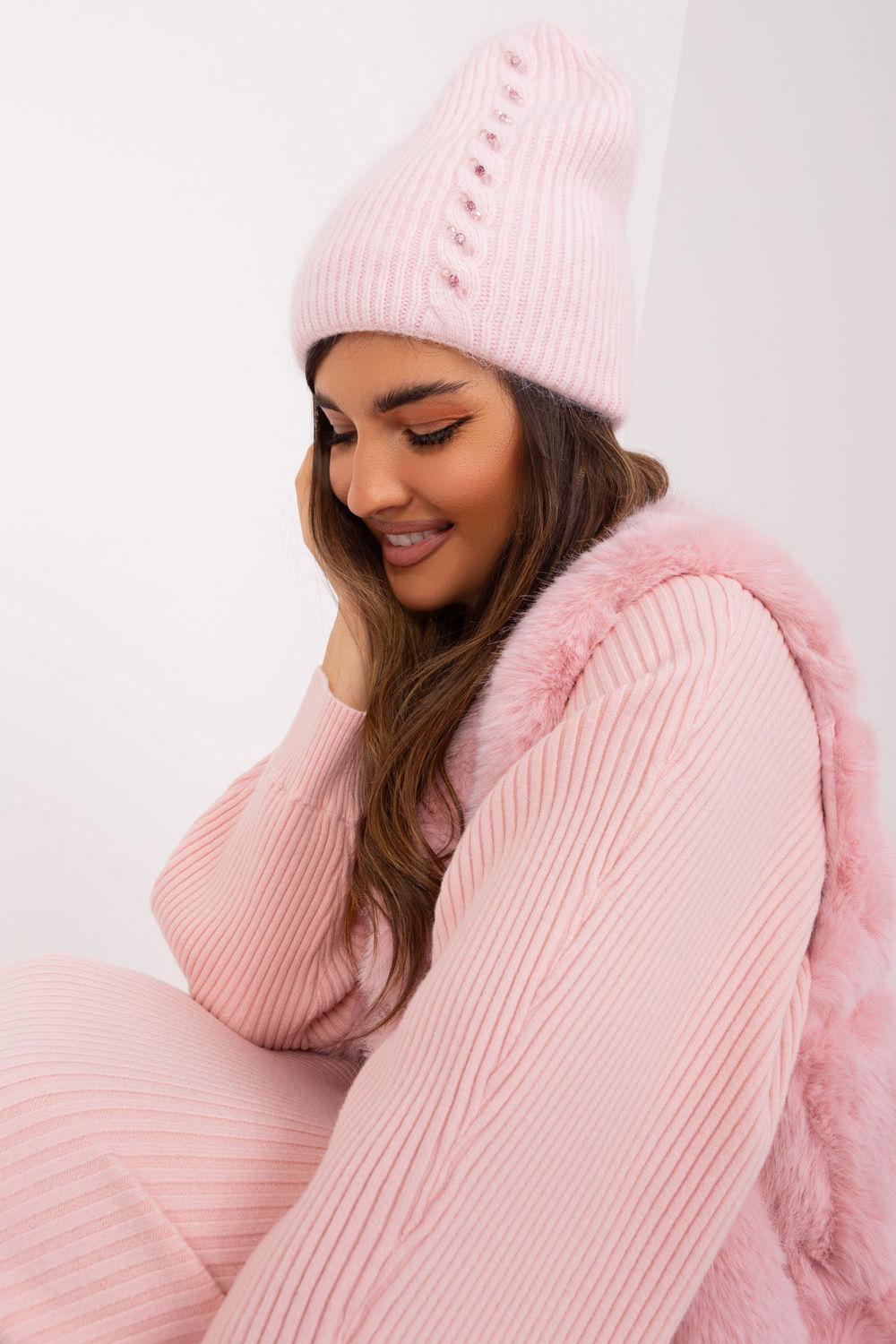 Bonnet femme AT — rosé