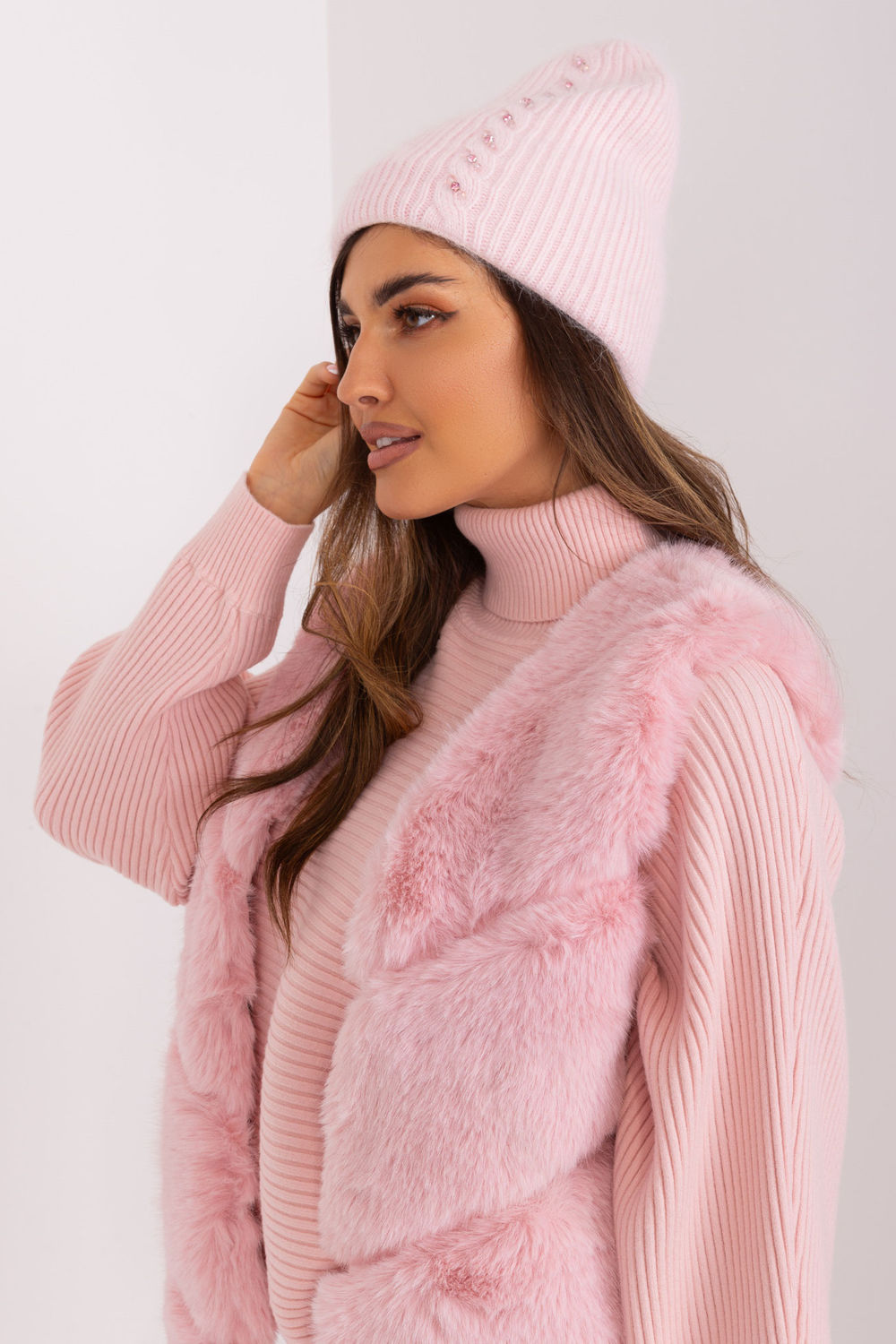 Bonnet femme AT — rosé