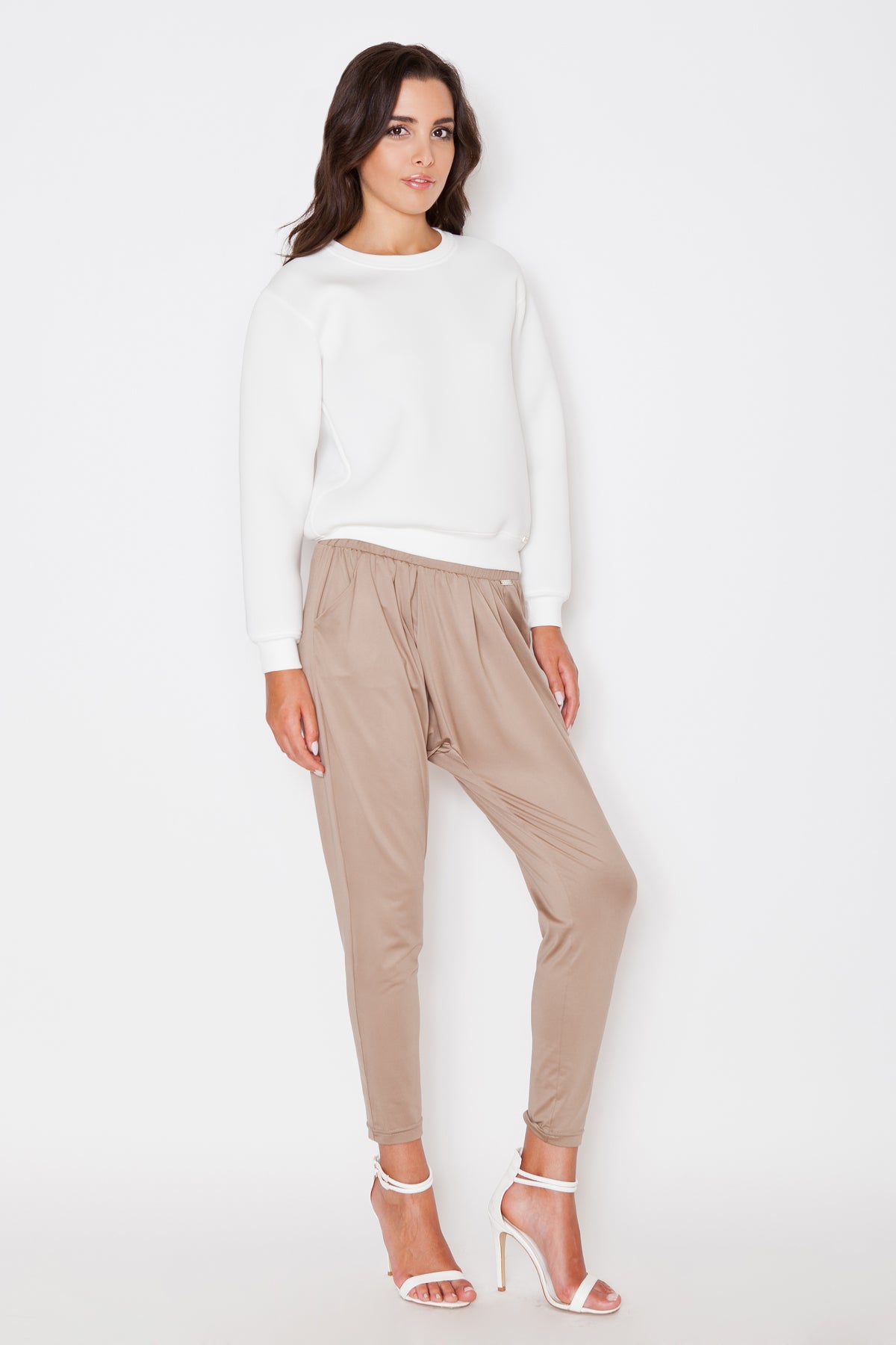 T-shirt femme Katrus Sweatshirt Sweatshirt — beige