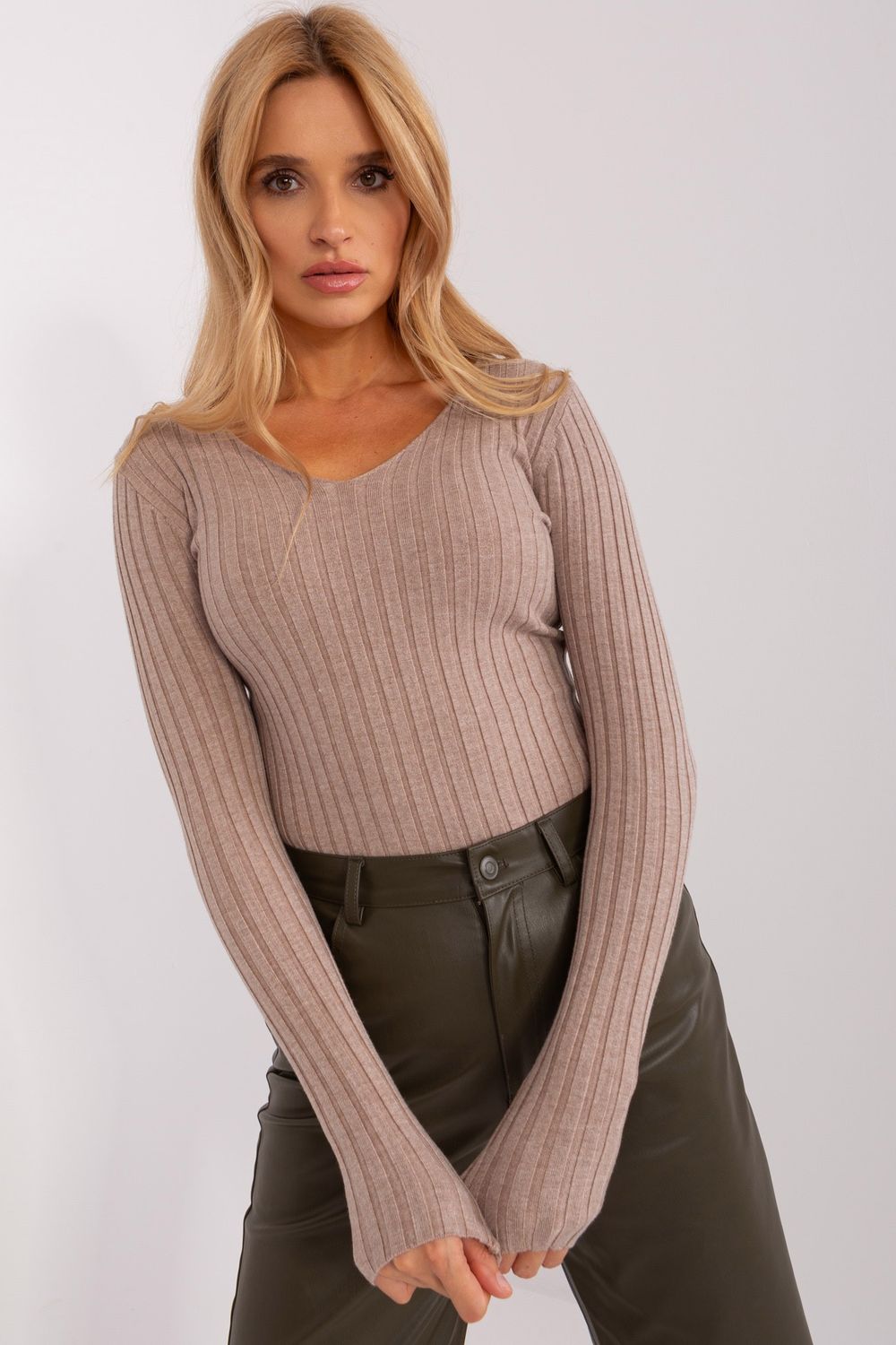 Pull femme Factory Price Chandail Chandail — beige