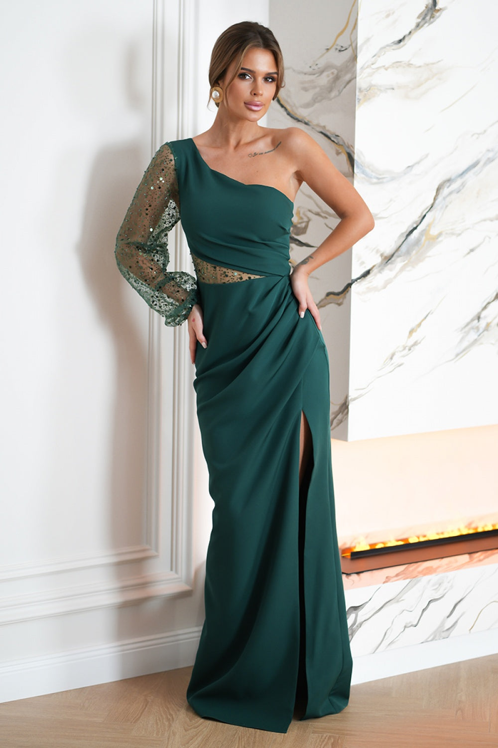Robe femme Bicotone Longue Longue — vert