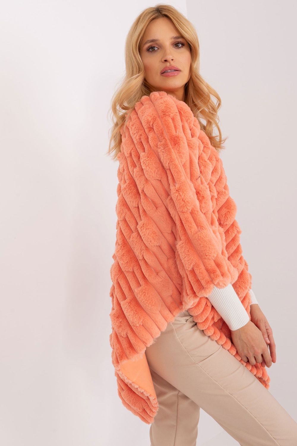 Poncho femme AT — orange