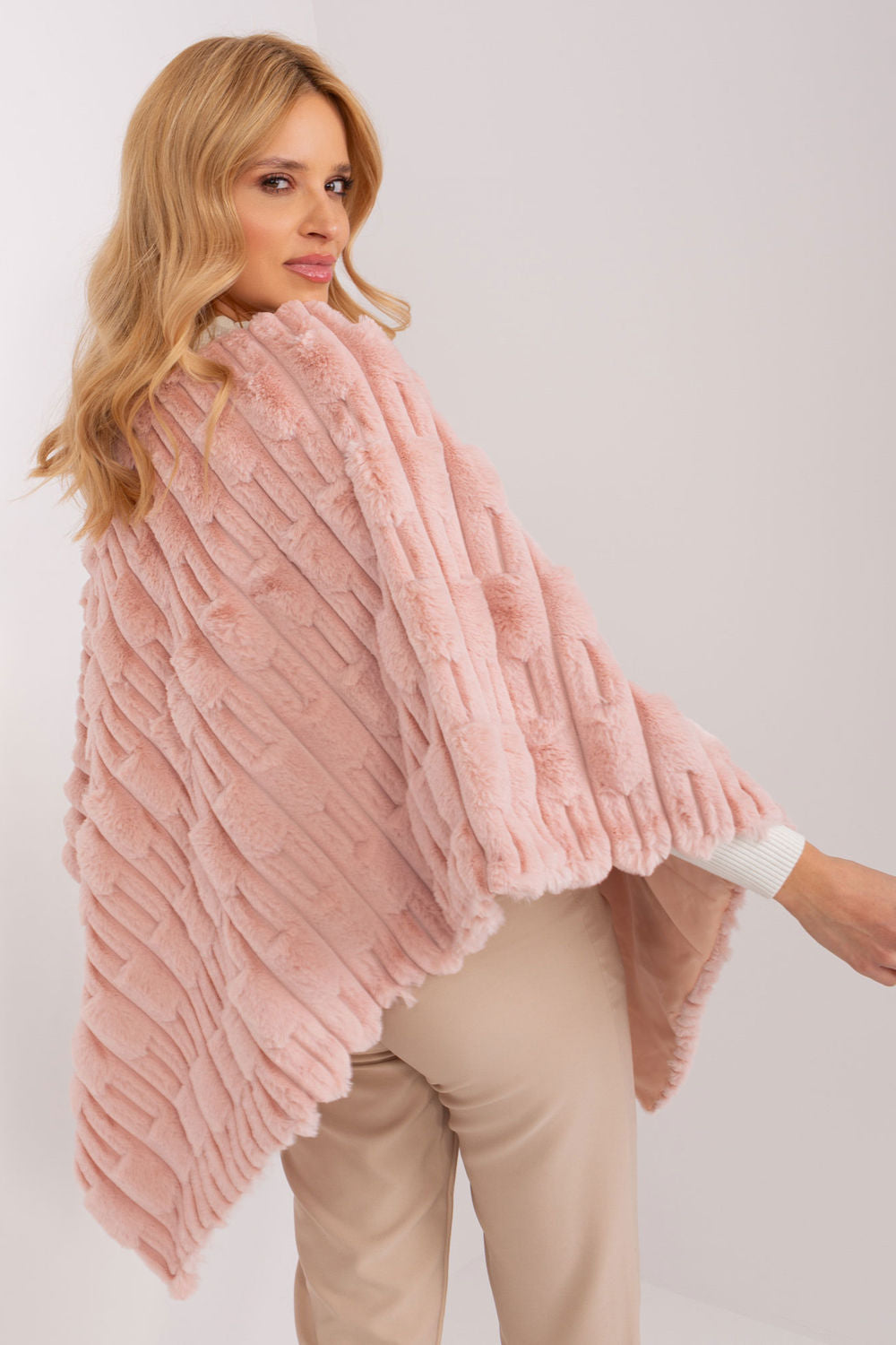 Poncho femme AT — rosé