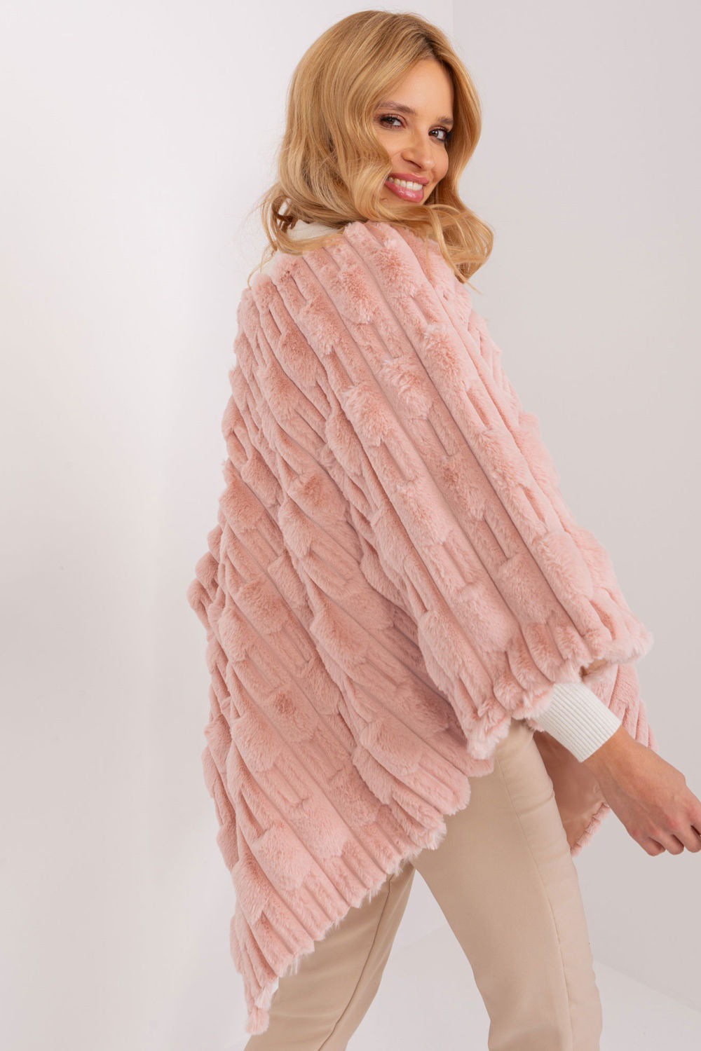 Poncho femme AT — rosé