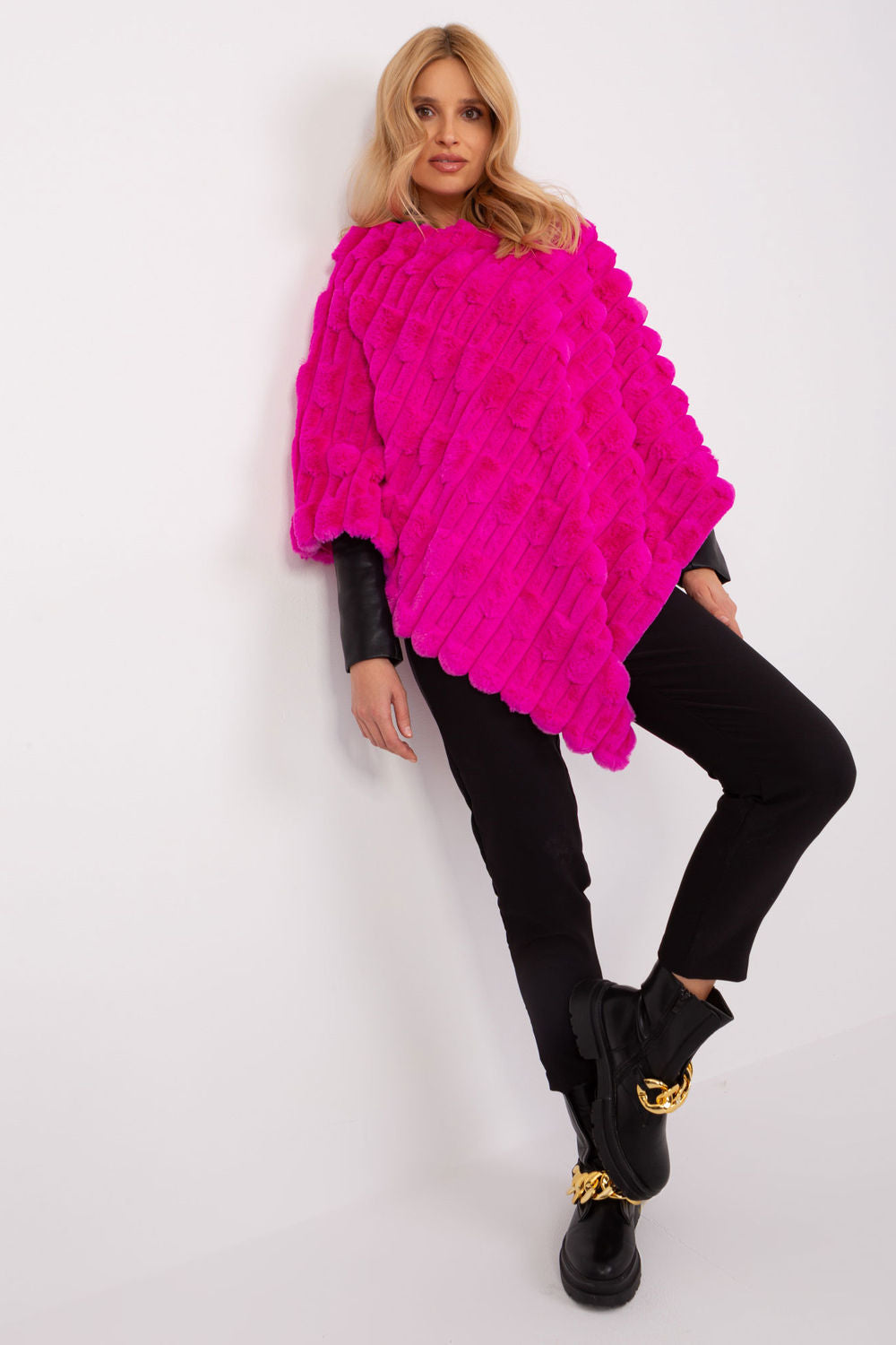 Poncho femme AT — rosé