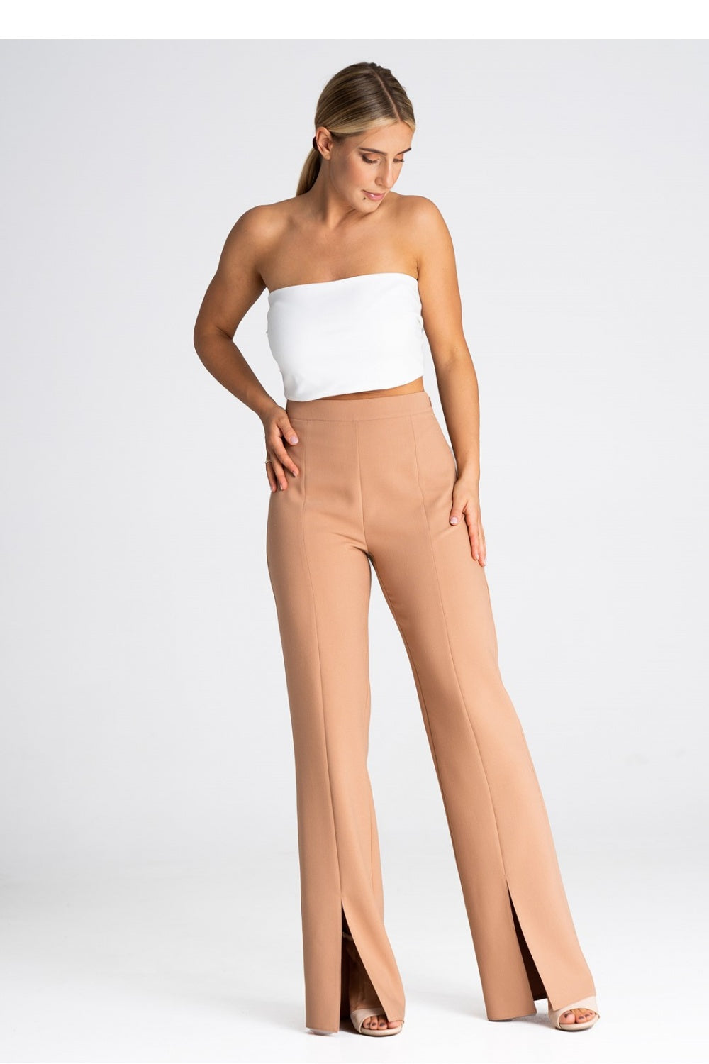 Chaussures à talons femme Figl Pantalon Pantalon — brun