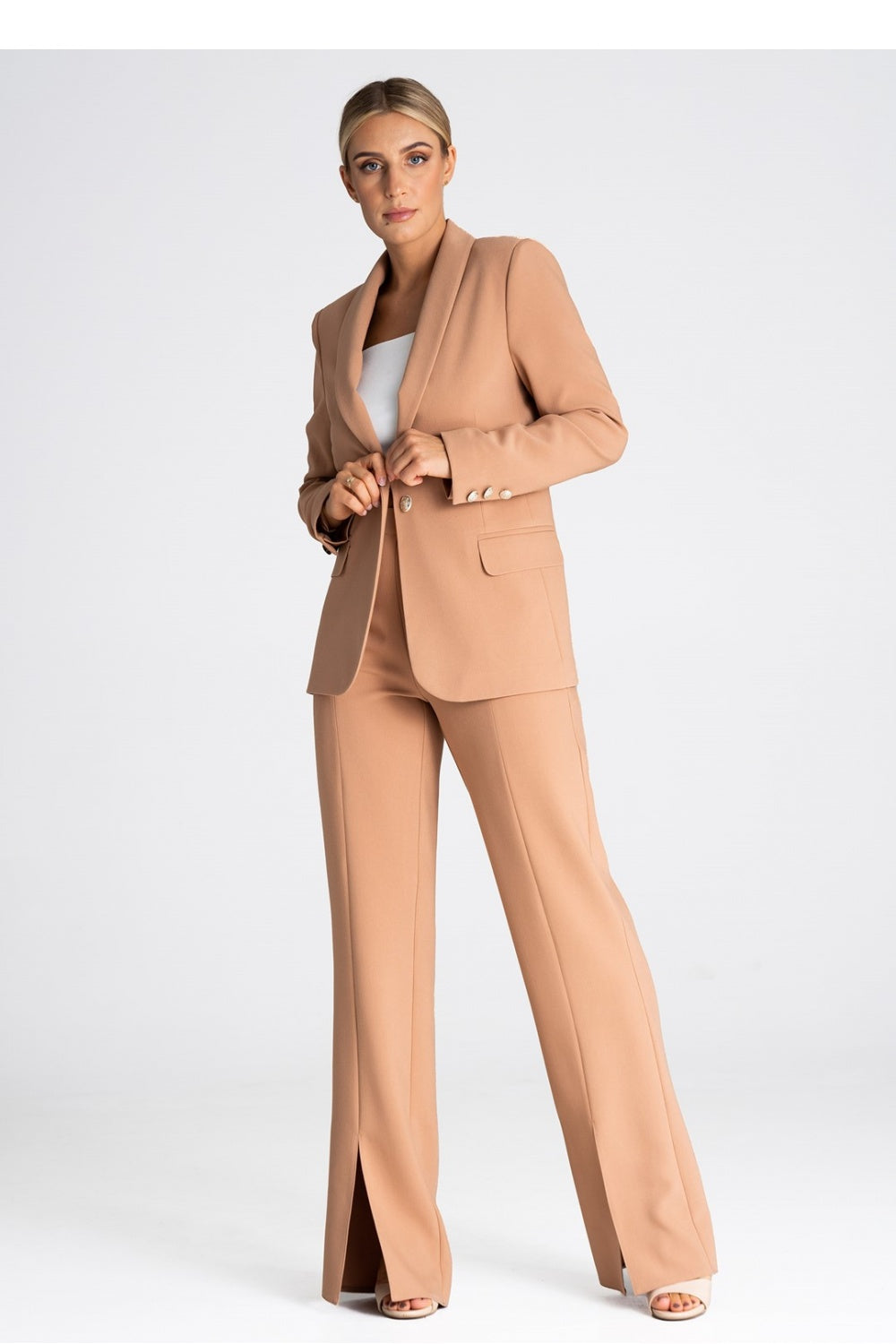 Chaussures à talons femme Figl Pantalon Pantalon — brun