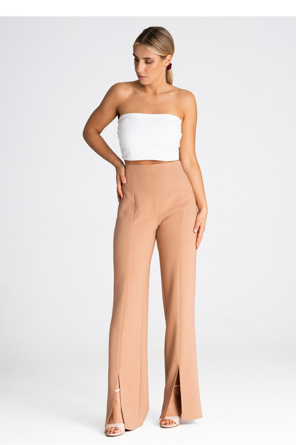 Chaussures à talons femme Figl Pantalon Pantalon — brun