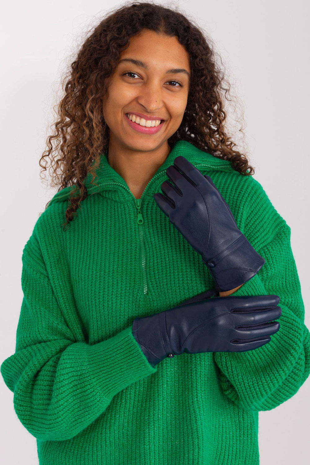Gants femme AT — bleu marine
