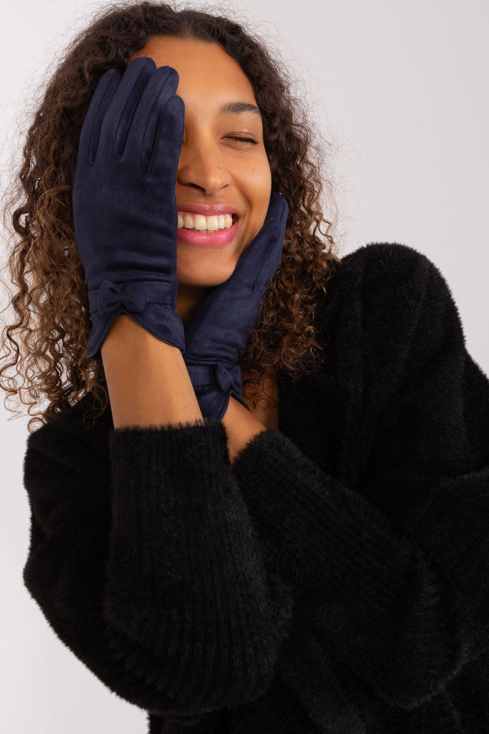 Gants femme AT — bleu marine