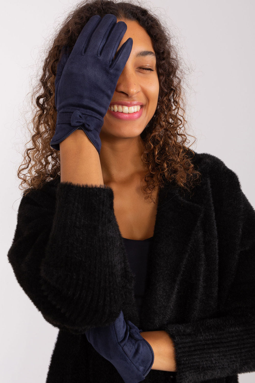 Gants femme AT — bleu marine
