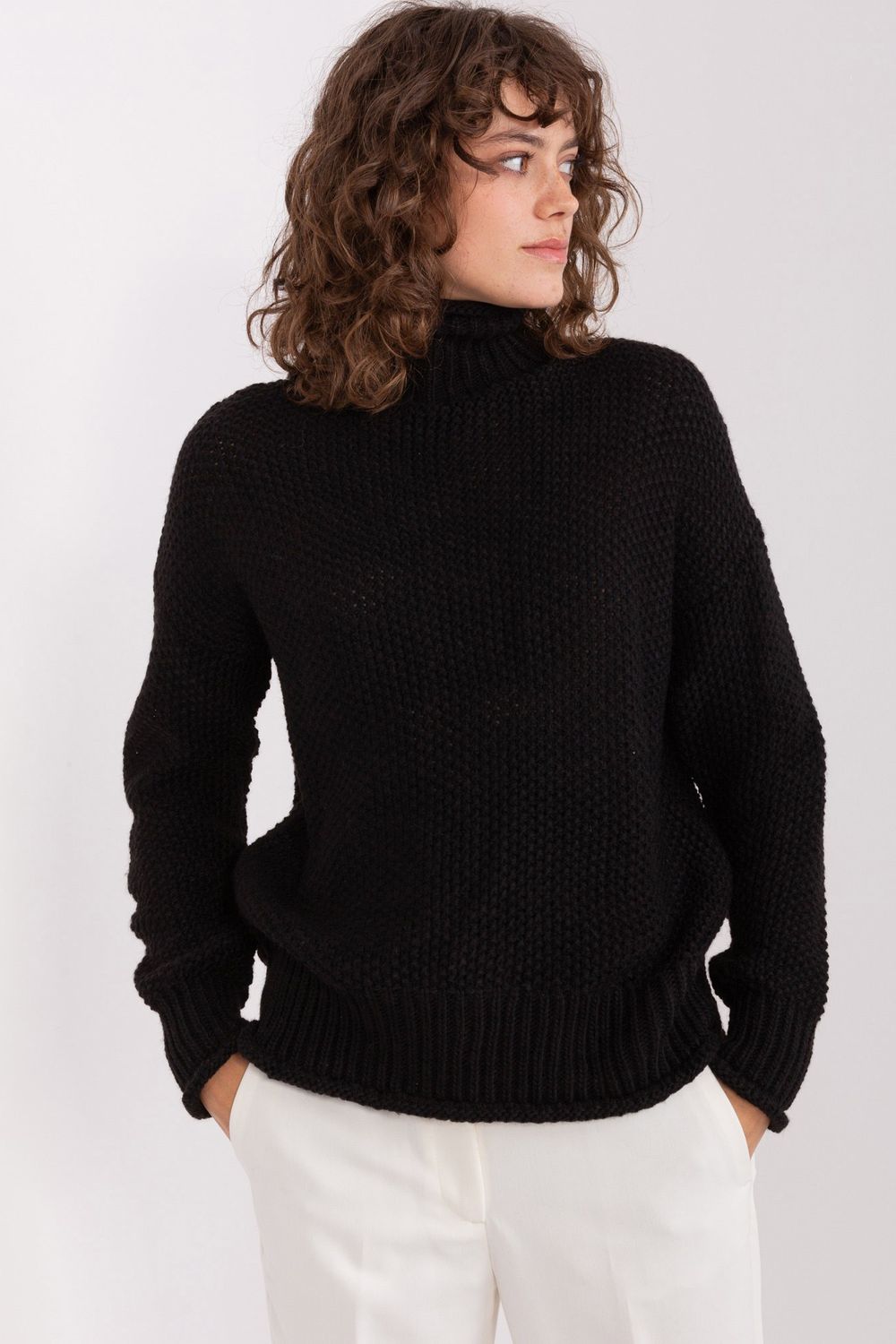 Pull femme Badu Col Roulé Col — noir