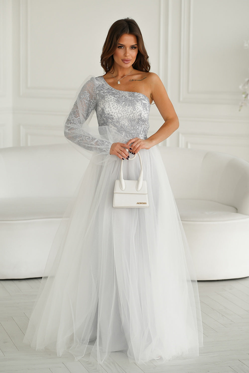 Robe femme Bicotone Longue Longue — gris