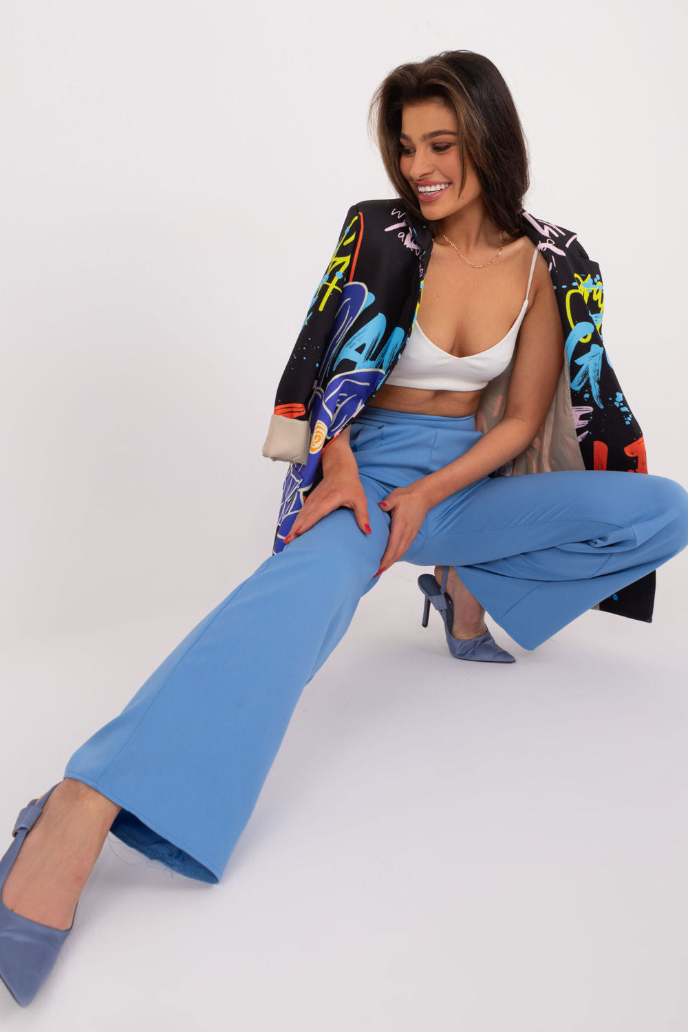 Chaussures à talons femme Rue Paris Pantalon Pantalon — bleu