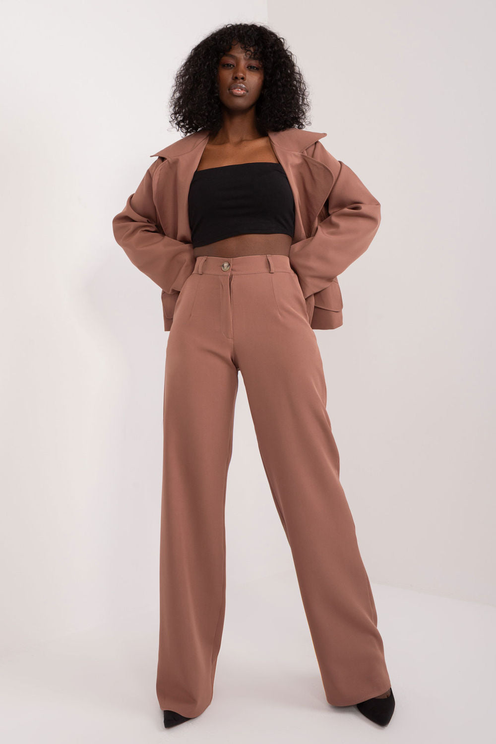 Chaussures à talons femme Lakerta Pantalon Long Pantalon — brun