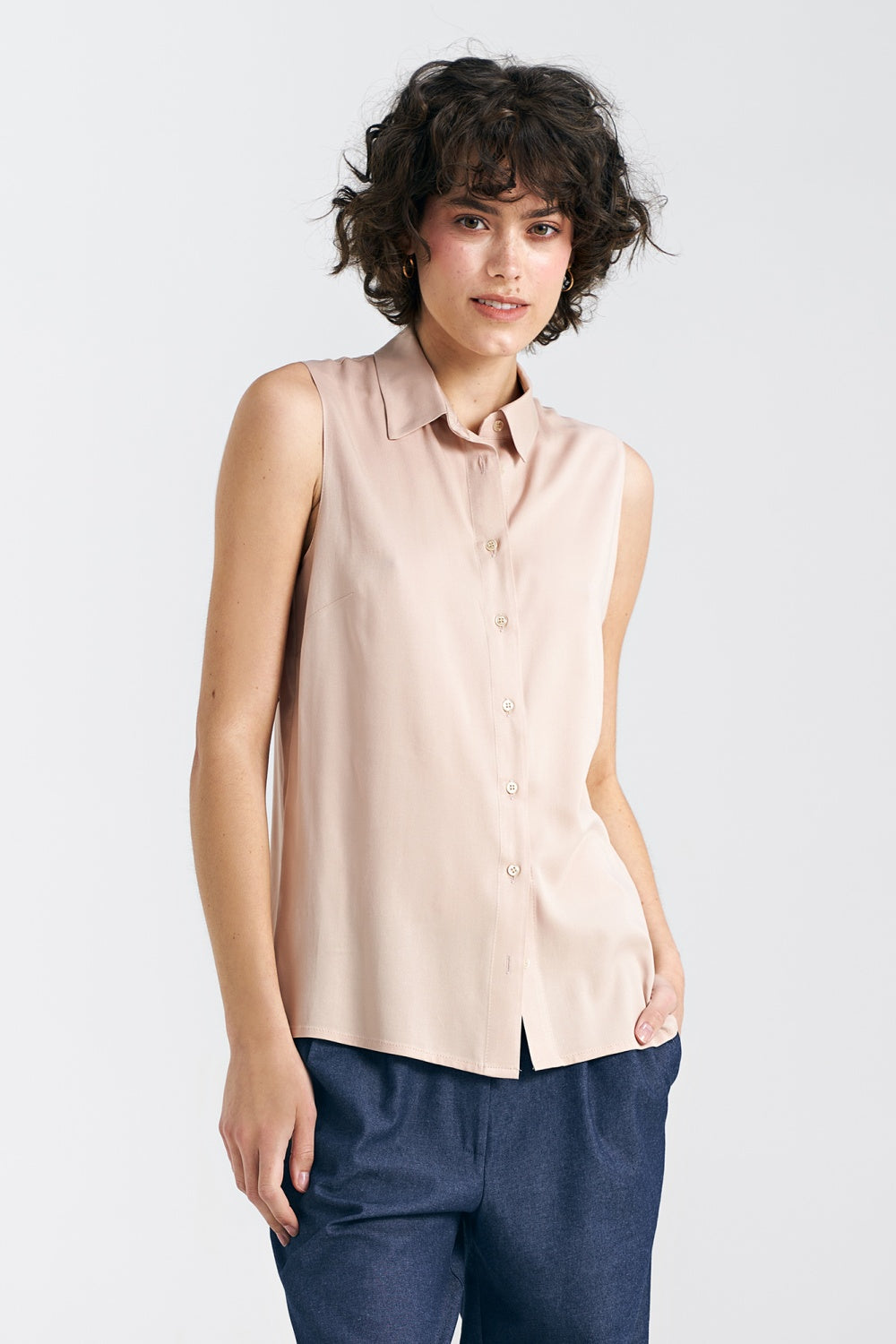 Blouse femme Nife Chemise Chemise — beige
