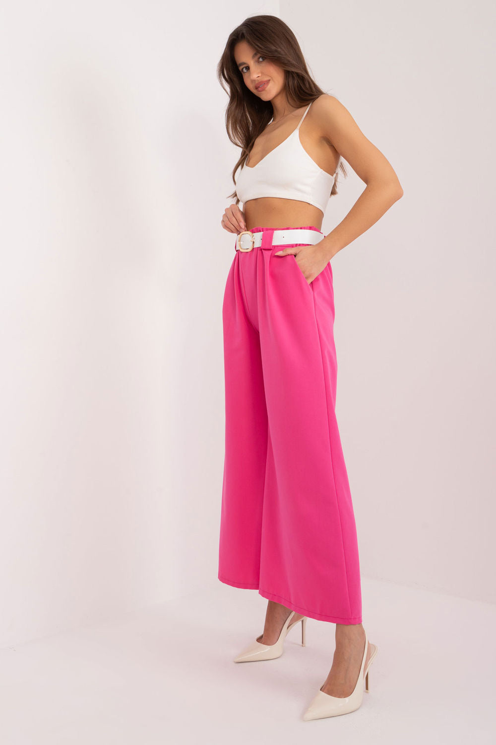 Chaussures à talons femme Italy Moda Pantalon Pantalon — rosé