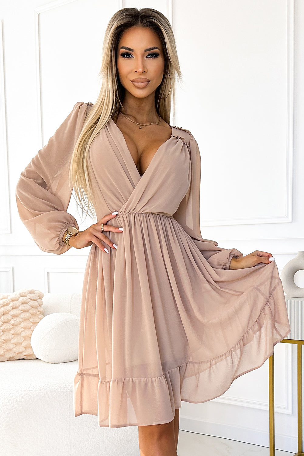 Robe femme Numoco De Cocktail De — beige