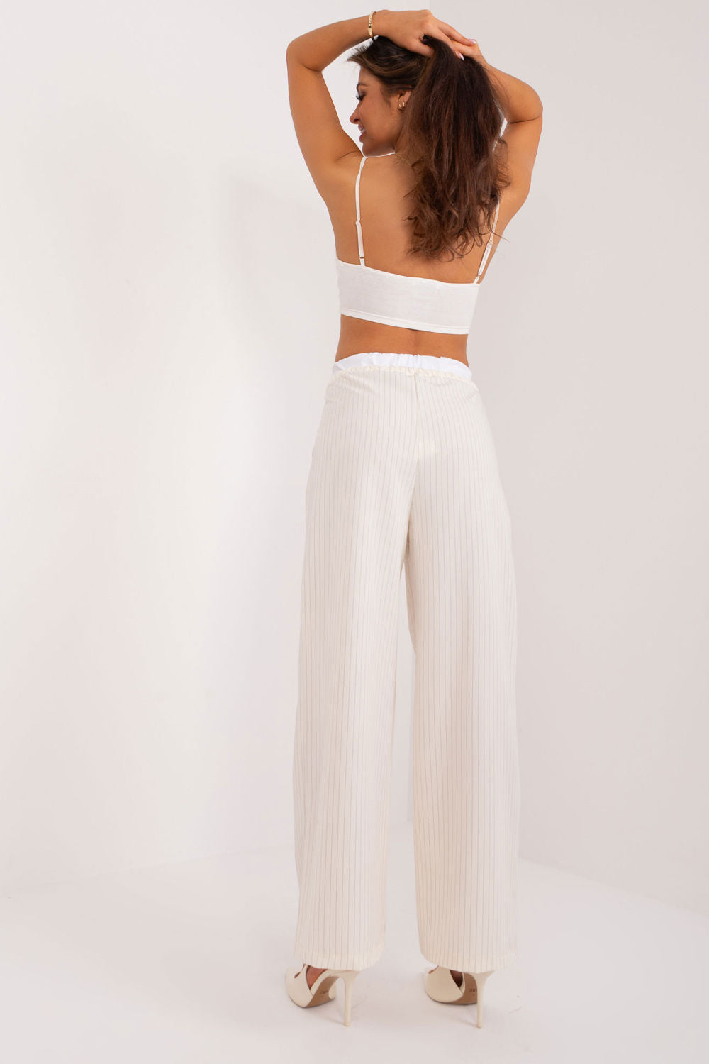 Chaussures à talons femme Italy Moda Pantalon Pantalon — beige