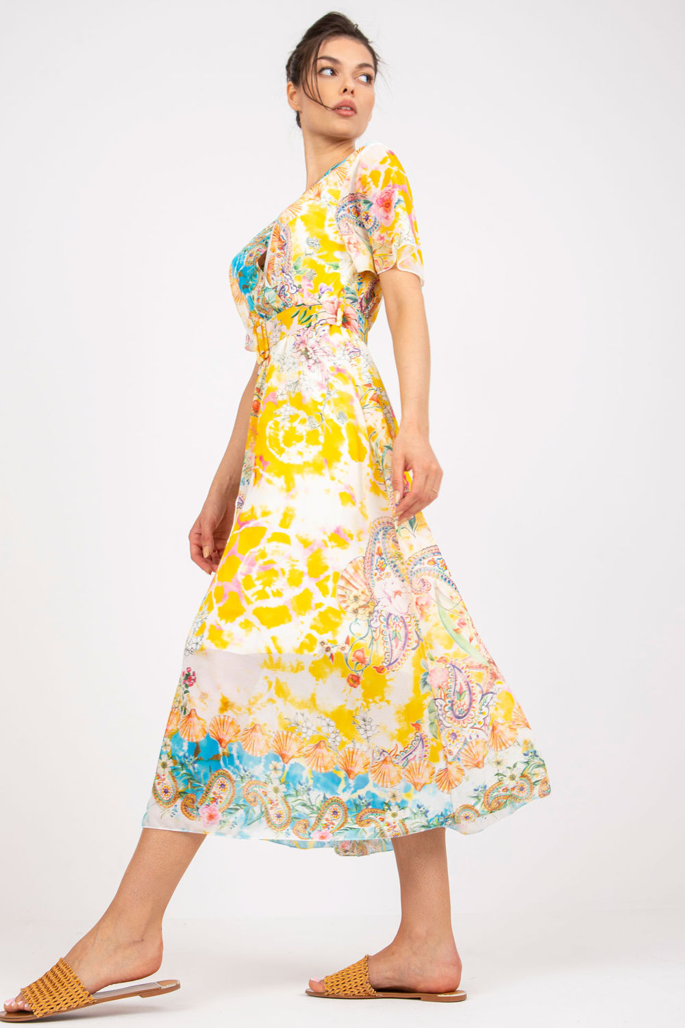 Robe femme Italy Moda De Jour De — jaune