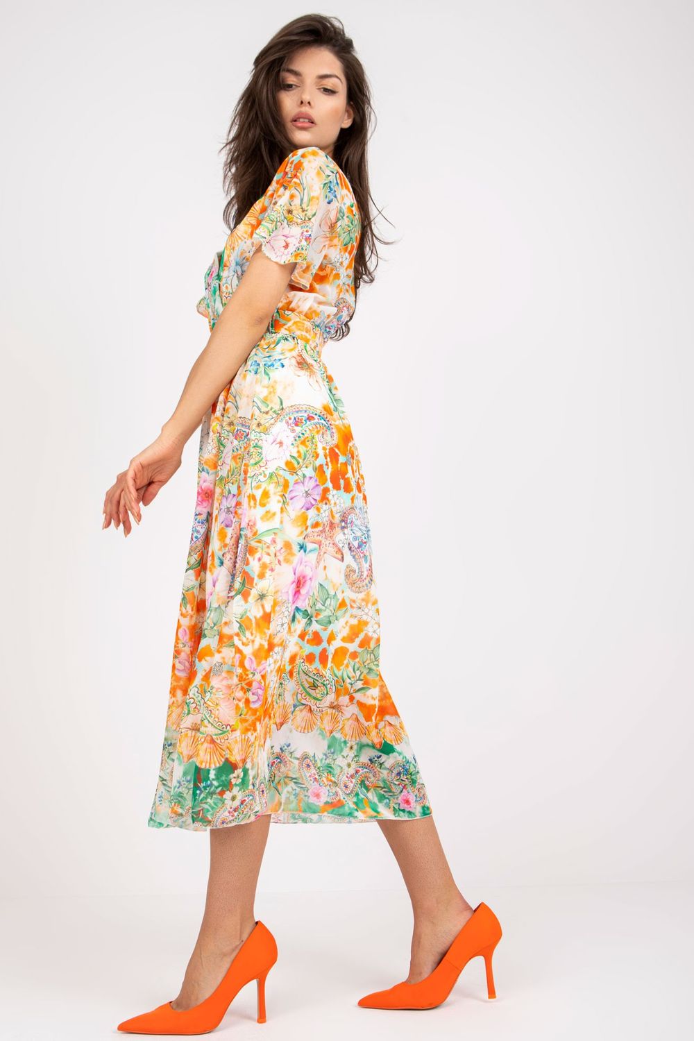 Robe femme Italy Moda De Jour De — orange