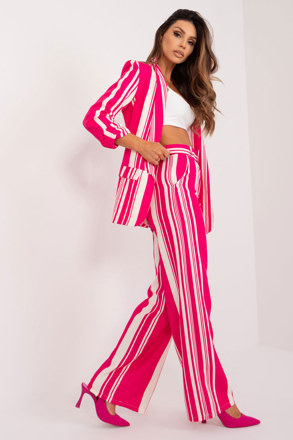 Chaussures à talons femme Italy Moda Pantalon Pantalon — rosé
