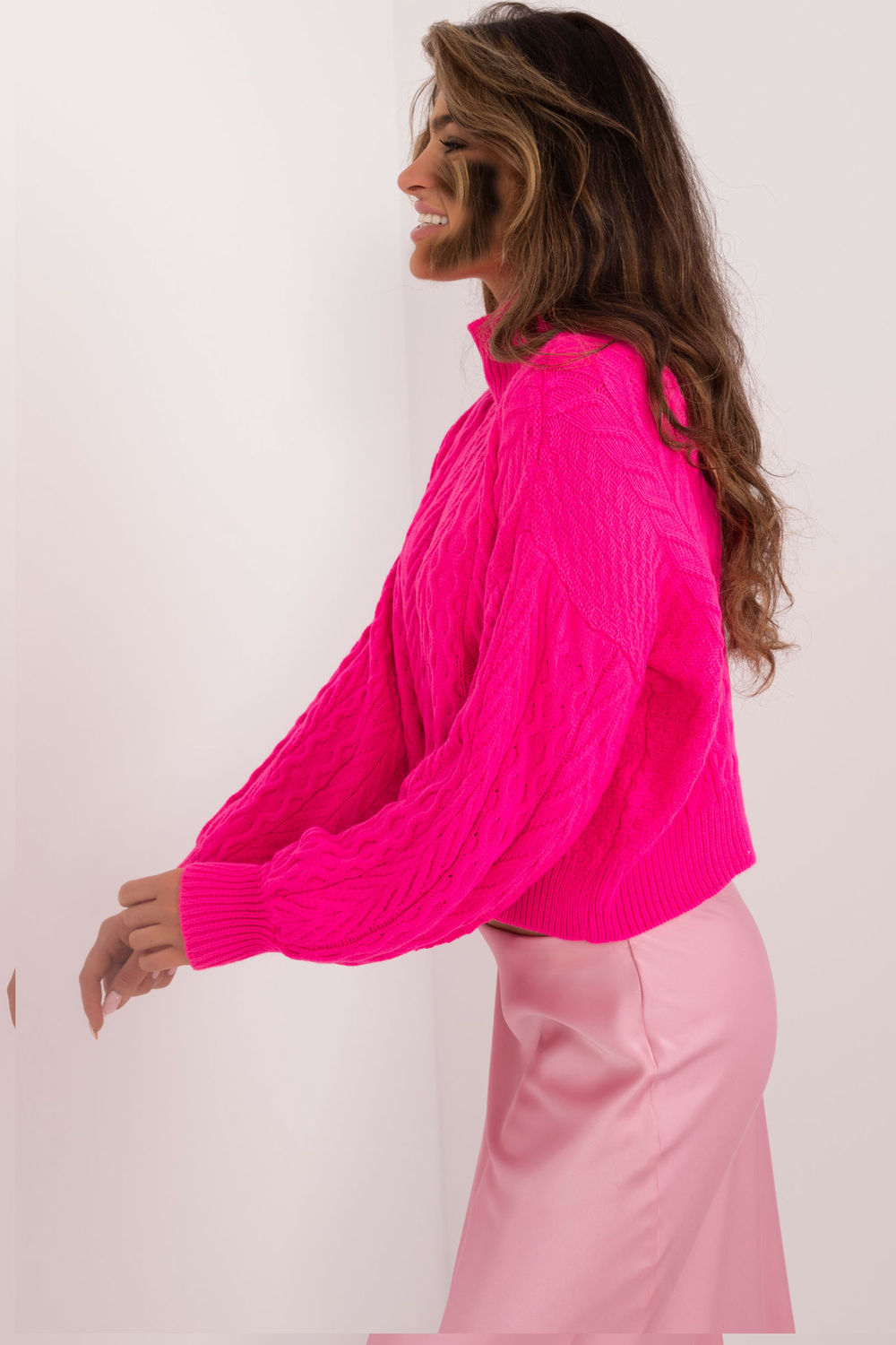Pull femme Badu Col Roulé Col — rosé